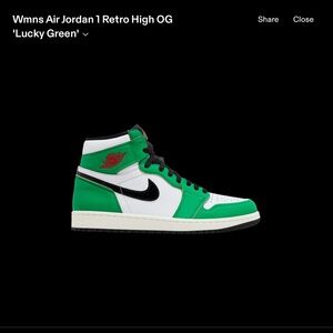 Nike Air Jordan 1 Retro High OG ‘Lucky Green’ Sneakers